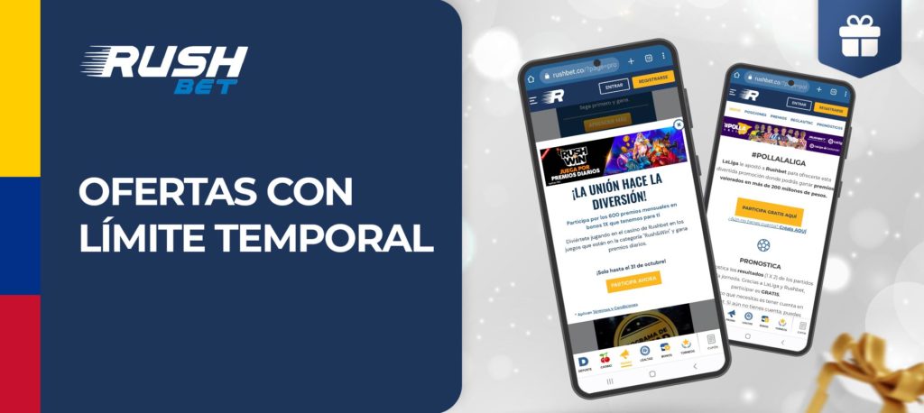 ¿Cómo puedo aprovechar las ofertas de tiempo limitado de Rushbet?