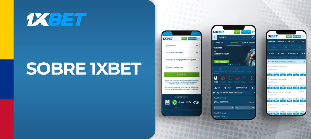 Imagen de la interfaz de 1xBet en Colombia