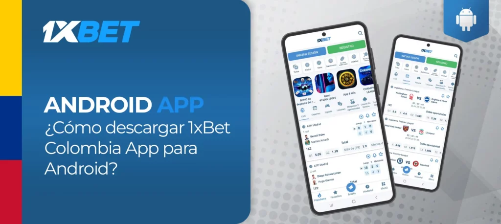 Página de inicio 1xbet app móvil para Android en Colombia