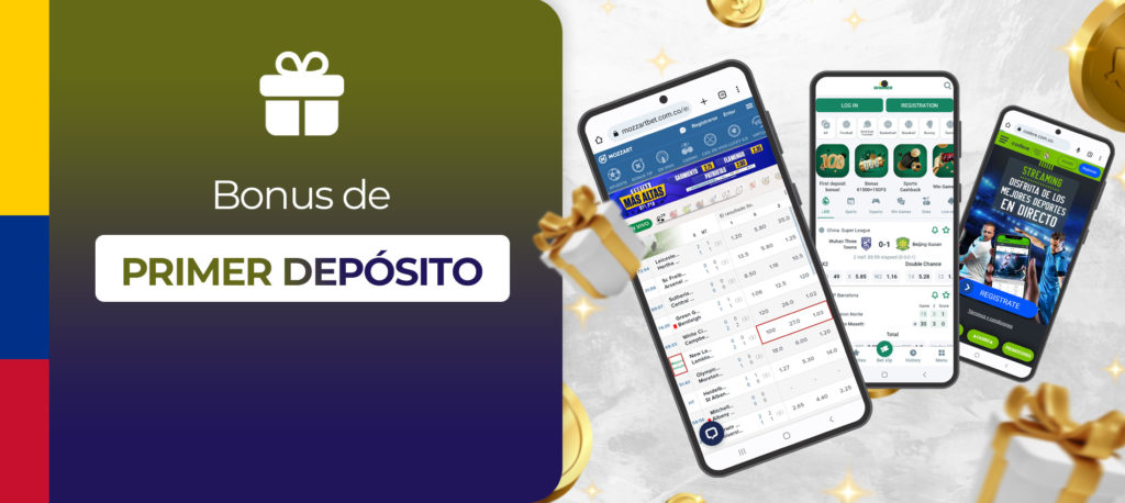 Mejor bono de primer depósito en casas de apuestas en Colombia