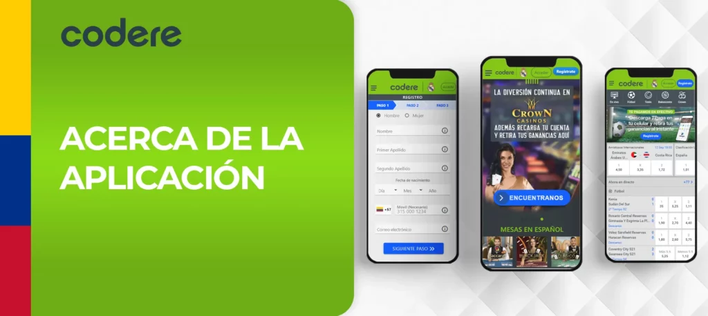 La aplicación móvil de Codere, disponible para iOS y Android, tiene todo lo que necesitas para poder apostar en cualquier momento y lugar