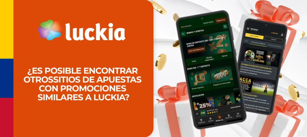 Otras alternativas a los bonos de la casa de apuestas Luckia en Colombia