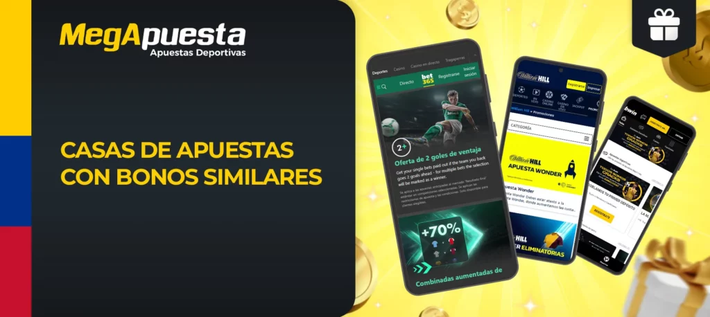 Otras casas de apuestas similares a MegApuesta promo codes que también ofrecen atractivos bonos