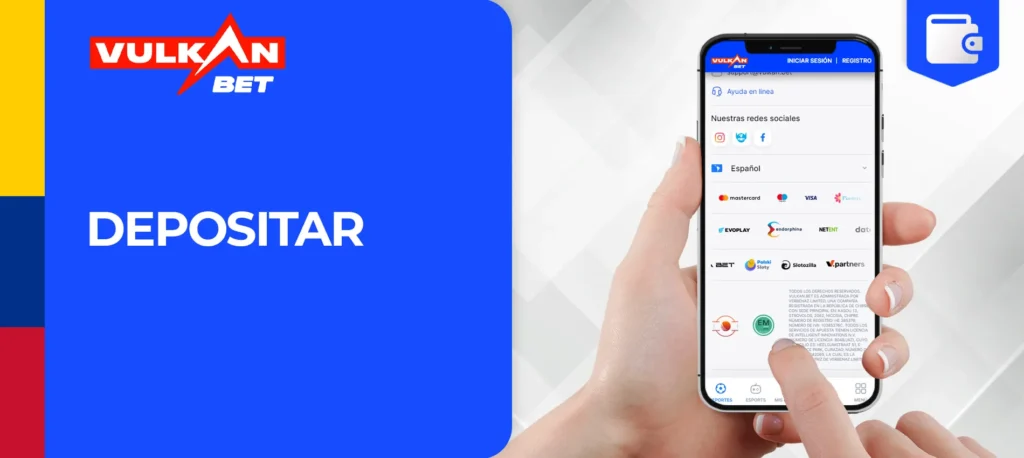 ¿Cómo depositar a través de la aplicación móvil de VulkanBet?