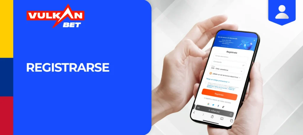 Instrucciones paso a paso para registrarse en VulkanBet