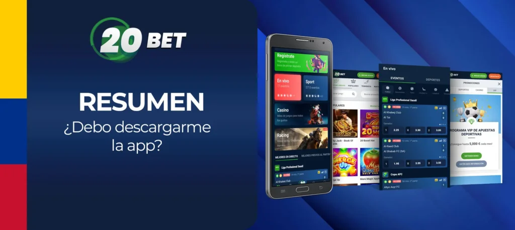 Conclusiones de los expertos del juego sobre la app de apuestas online 20bet