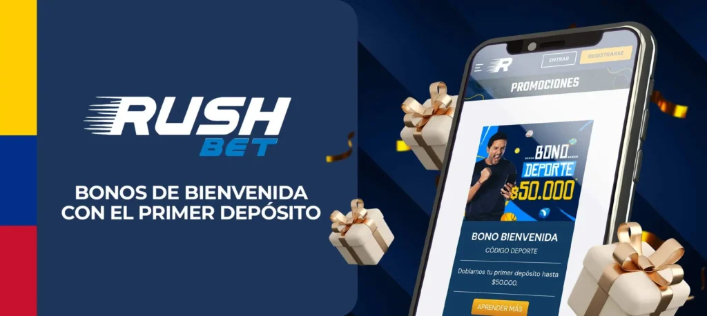 Rushbet ofrece grandes bonificaciones para nuevos clientes en Colombia