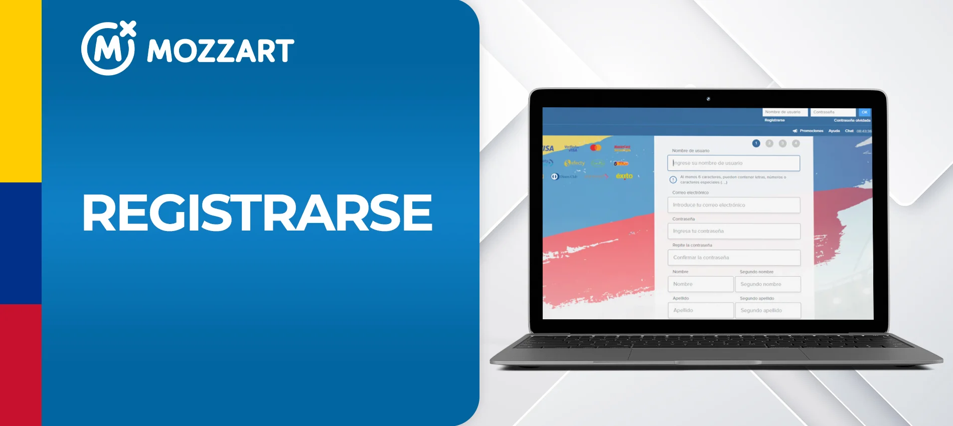 Cómo registrarse en la plataforma MozzartBet en Colombia