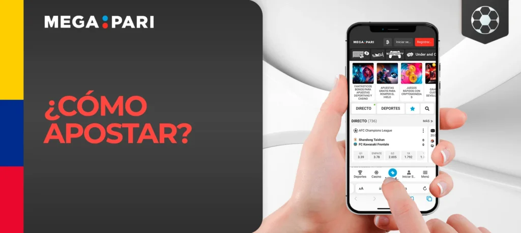 Proceso para apostar en la plataforma Megapari